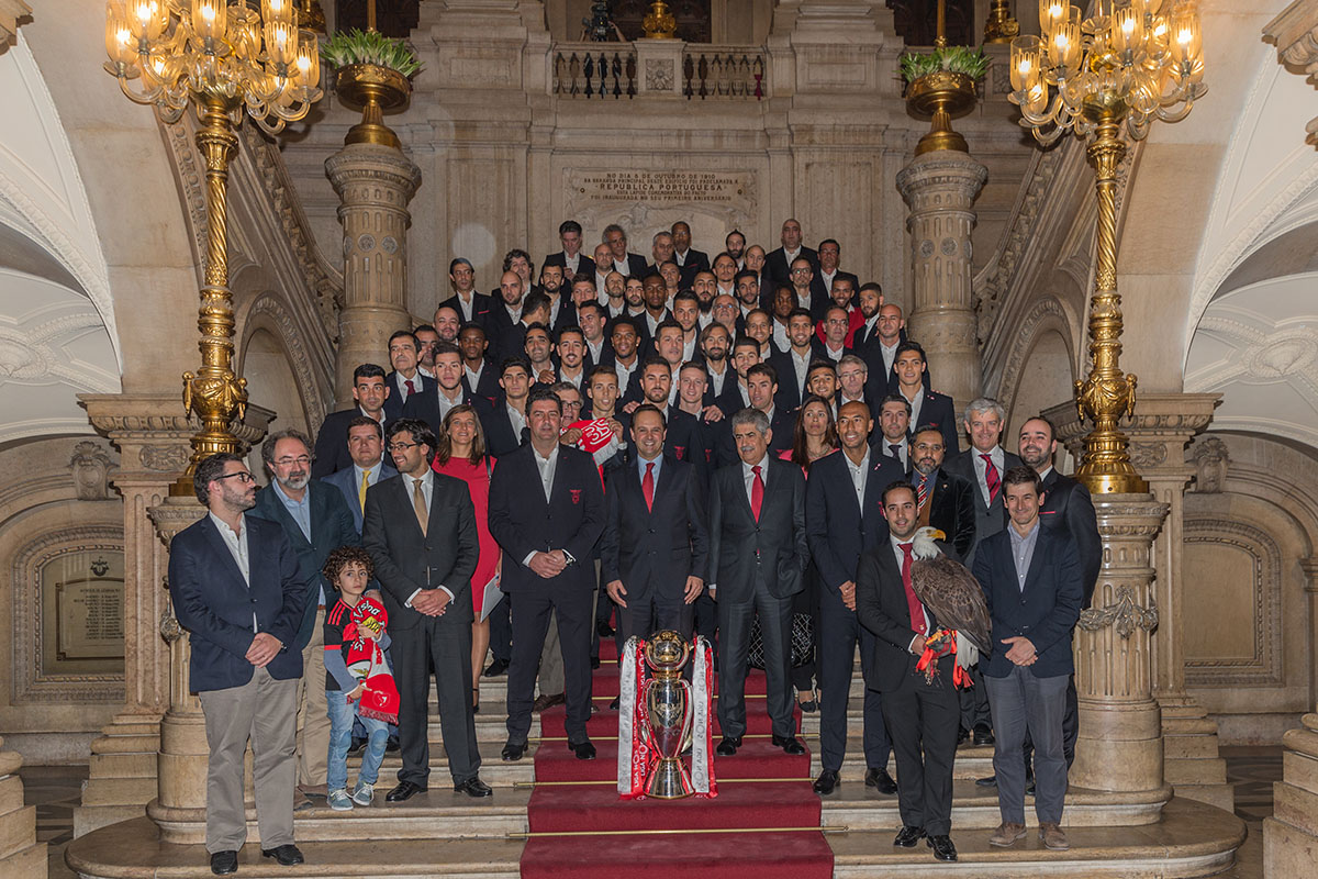 Benfica tricampeão homenageado na Câmara Municipal de Lisboa