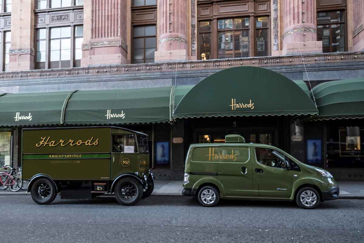 FROTA DE ENTREGAS DA HARRODS INTEGRA A TOTALMENTE ELÉTRICA NISSAN e-NV200