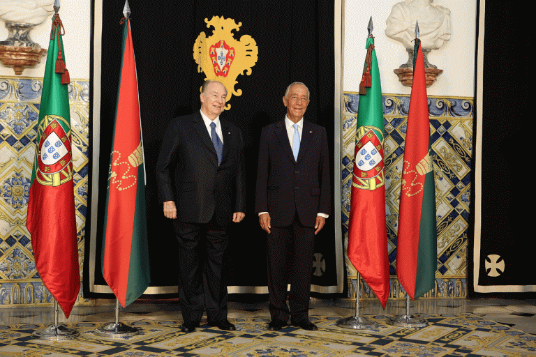 Aga Khan recebido por Marcelo Rebelo de Sousa em Belém