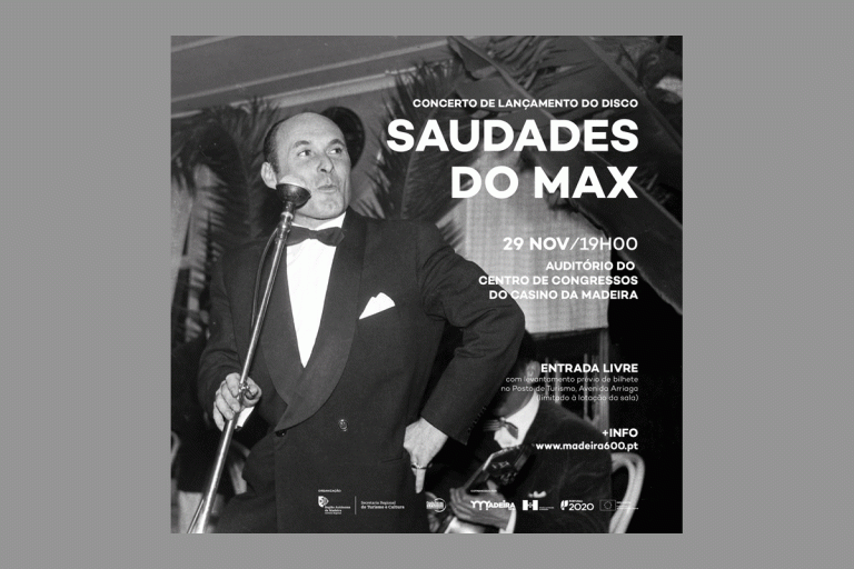 Concerto de Lançamento do Disco “Saudades do Max” é amanhã, no Casino da Madeira