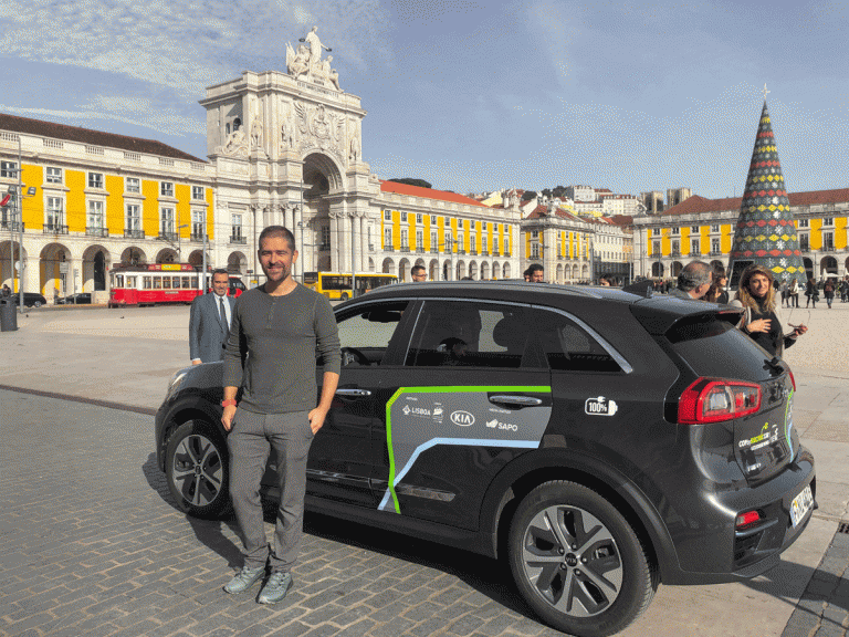 Veículo 100% elétrico, parte de Lisboa, para aventura de 3000 Kms