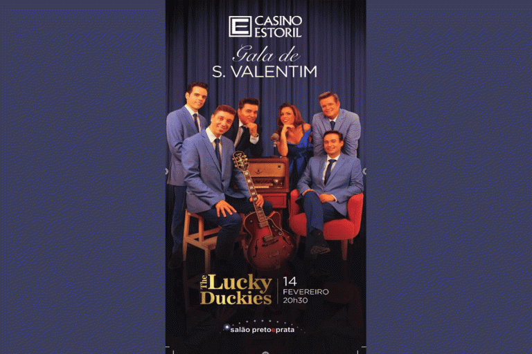 Sugestão: Noite de São Valentim no Casino Estoril com jantar especial e concerto da banda The Lucky Duckies