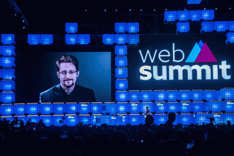 Eduard Snowden foi a estrela de abertura da Web Summit 2009