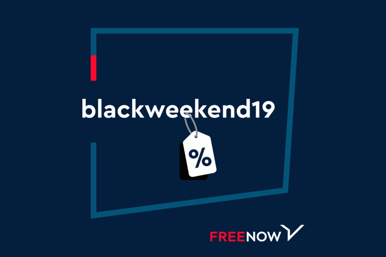 Com a FREE NOW a Black Friday é para aproveitar todo o fim de semana