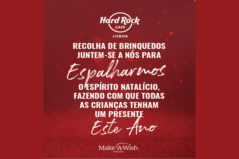 NESTE NATAL “ENVIE UM SORRISO” A TODAS AS CRIANÇAS COM O HARD ROCK CAFE LISBOA E A MAKE-A-WISH PORTUGAL