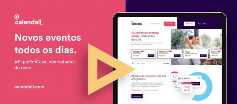 Calendall, a plataforma que reúne todos os eventos online de transmissão em direto