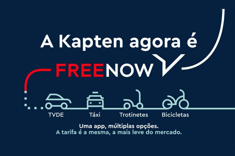 Tvde, Táxis e Kapten juntos na app da Free Now