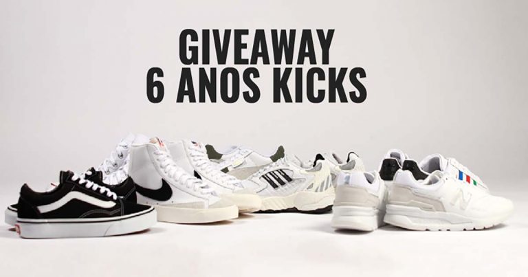 Kicks celebra seis anos de existência com a oferta de seis pares de sneakers