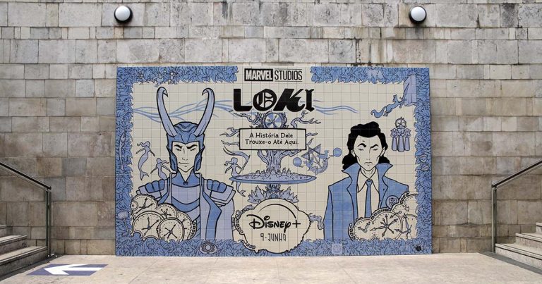 “Loki” da Marvel Studios imortalizado em painel de azulejo português