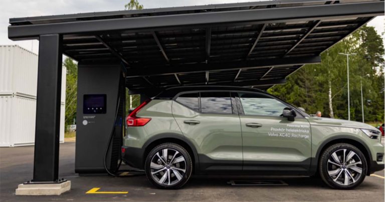 Volvo Cars desenvolve estação de carregamento elétrico rápido