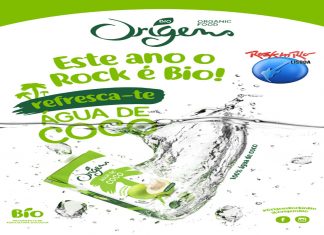 ORIGENS BIO INOVA NA CIDADE DO ROCK COM O LANÇAMENTO DA PRIMEIRA ÁGUA DE COCO BIOLÓGICA PORTUGUESA PRIMEIRA ÁGUA DE COCO BIOLÓGICA PORTUGUESA