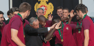 Marcelo Rebelo de Sousa convive com os Campeões Europeus sub-19