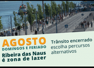 Ribeira das Naus sem trânsito em agosto, nos domingos e feriado, dia 15 Lisboa, Ribeira das Naus sem trânsito em agosto