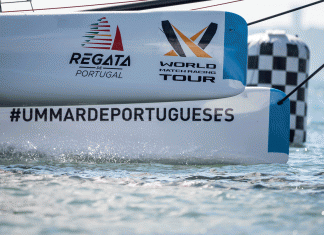 Harry Price (23 anos) o mais jovem participante da Regata de Portugal defronta Ian Williams o hexa campeão do mundo World Match Racing Tour