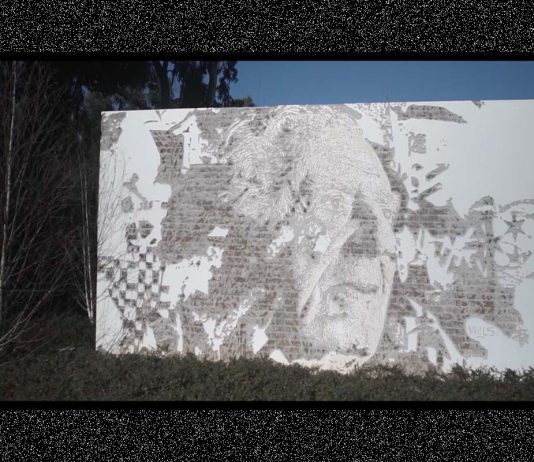 Mural de Vhils materializa homenagem a Fernando Guedes