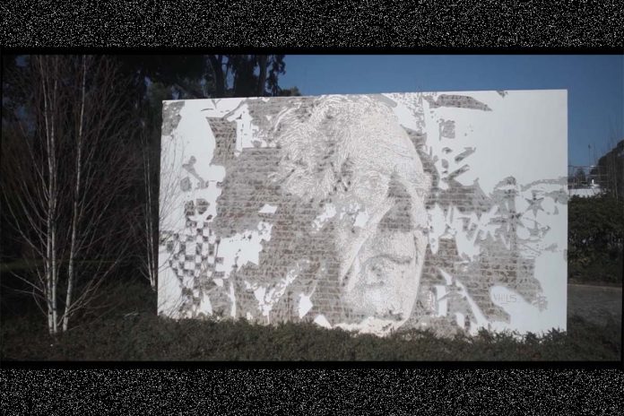 Mural de Vhils materializa homenagem a Fernando Guedes