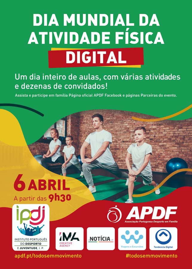 APDF celebra o Dia Mundial da Atividade Física com muita Atividade Física...digital