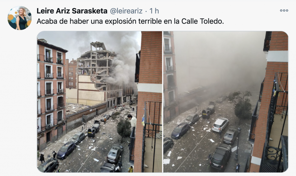 Explosão no centro de Madrid