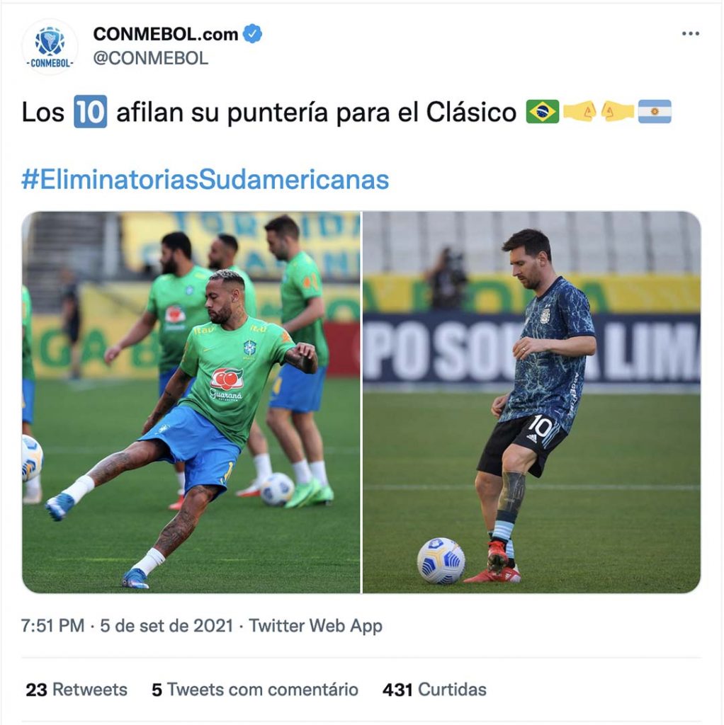 Jogo Brasil e Argentina suspenso