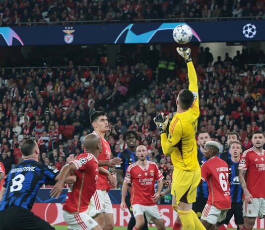 Benfica empatou frente Inter