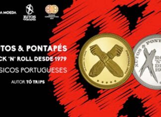 Xutos & Pontapés imortalizados em moeda de coleção, pela Casa da Moeda moeda dos Xutos