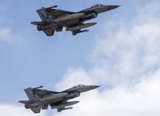 Alerta de bomba em voo leva Força Aérea a ativar F-16M F-16M