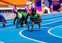 Bronze mundial para Mamudo Baldé nos 100 metros T54 Mamudo Baldé medalha