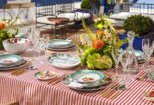 Coleção Lotus Vista Alegre: a tradição portuguesa com linguagem contemporânea Mesa posta com porcelana da Coleção Lotus Vista Alegre tradição portuguesa com linguagem contemporânea