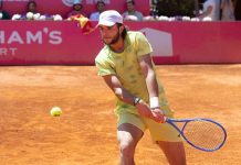 Jaime Faria chega aos quartos de final e faz história no Millennium Estoril Open 2026 Jaime Faria durante o encontro de apuramento para os quartos de final no Millennium Estoril Open