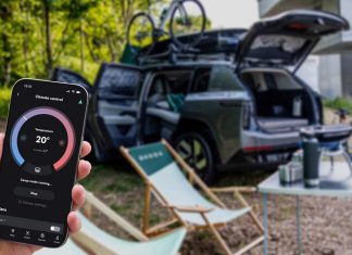 Modo Campismo: a nova função da Škoda que permite dormir confortavelmente num carro elétrico Aplicação MyŠkoda com o Modo Campismo ativo para manter a climatização durante uma pernoita num veículo elétrico Škoda
