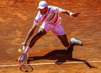 Nuno Borges e Jaime Faria seguem para a segunda ronda do Estoril Open 2026 Nuno Borges durante o encontro frente a Orlando Luz na primeira ronda do Millennium Estoril Open 2026