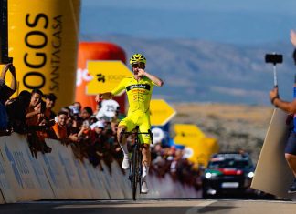 Alexis Guérin vence na Torre e veste de Amarelo na 4.ª etapa da Volta a Portugal Alexis Guérin na chegada à Torre na 4.ª etapa da Volta a Portugal