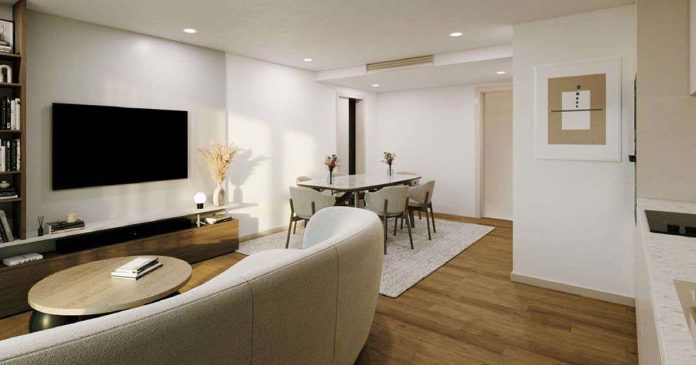 Sala de apartamento do LITTORA GOLDEN em Aveiro