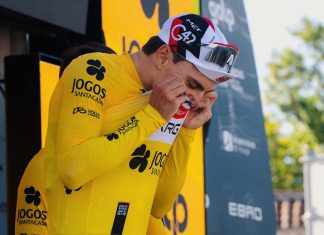 Rui Oliveira veste de Amarelo na 1.ª etapa da Volta a Portugal, ganha por Francisco Campos Rui Oliveira enverga a Camisola Amarela da Volta a Portugal após a 1.ª etapa