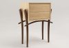 Design português mostra em Vancouver a força da Fileira Casa Peça de mobiliário em madeira de design português, com estrutura de linhas curvas e duas gavetas