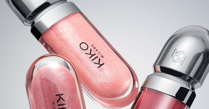 Glosses rosa da KIKO Milano numa seleção de maquilhagem para olhos e lábios
