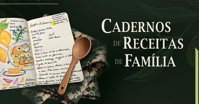 Receitas de família em caderno manuscrito numa imagem da iniciativa da Universidade de Coimbra