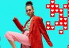 Fidelização LikeMe passa a reconhecer avaliações de produtos na Perfumes & Companhia Campanha de Fidelização LikeMe com mulher de blazer vermelho sobre fundo turquesa e elementos gráficos com corações