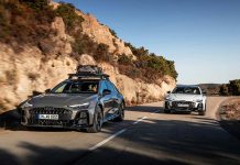 Quattro ultra dá ao Audi A6 allroad uma tração integral que sabe quando intervir Dois Audi A6 allroad com sistema quattro ultra circulam numa estrada sinuosa, junto a uma encosta rochosa