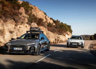 Quattro ultra dá ao Audi A6 allroad uma tração integral que sabe quando intervir Dois Audi A6 allroad com sistema quattro ultra circulam numa estrada sinuosa, junto a uma encosta rochosa