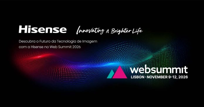 RGB MiniLED da Hisense na Web Summit 2026 Hisense apresenta a tecnologia RGB MiniLED na Web Summit 2026 em Lisboa